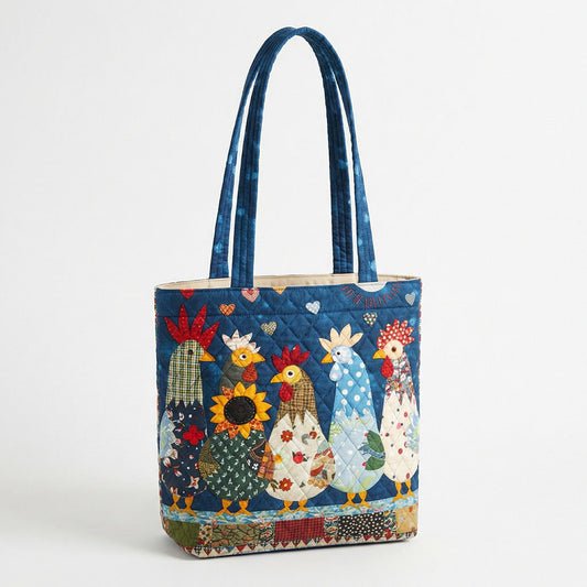 Feathered Folk Jubilee Quilted Zipper Tote Bag SN0PT017