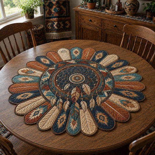 Feathered Legacy Custom Shape Quilted Table Topper SN0PT826