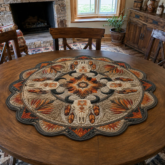 Feathered Spirit Custom Shape Quilted Table Topper SN0PT809
