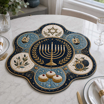 Festival Lights Custom Shape Quilted Table Topper SN0TD286