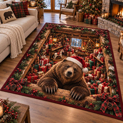 Festive Bear Area Rug SN0HH0906