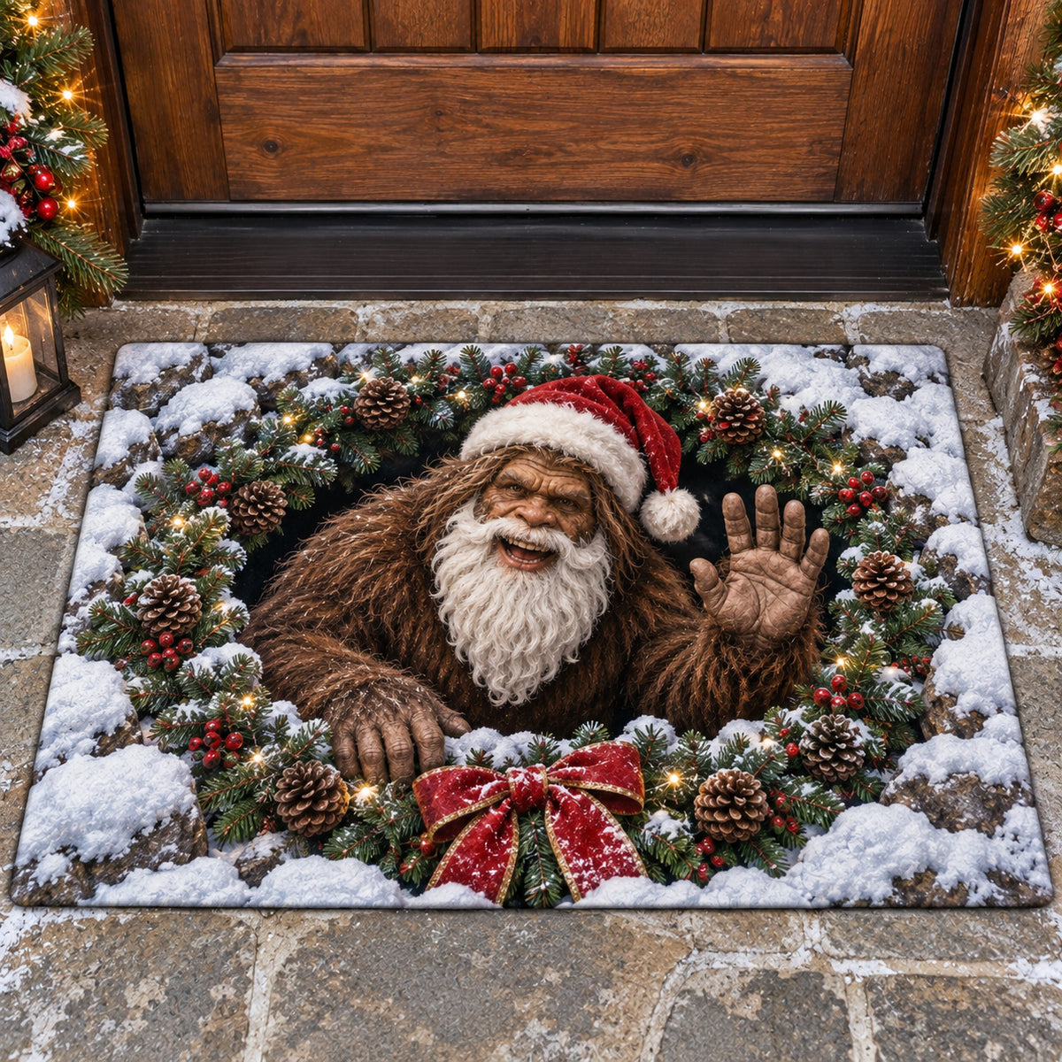 Festive Bigfoot Doormat SN0TV639
