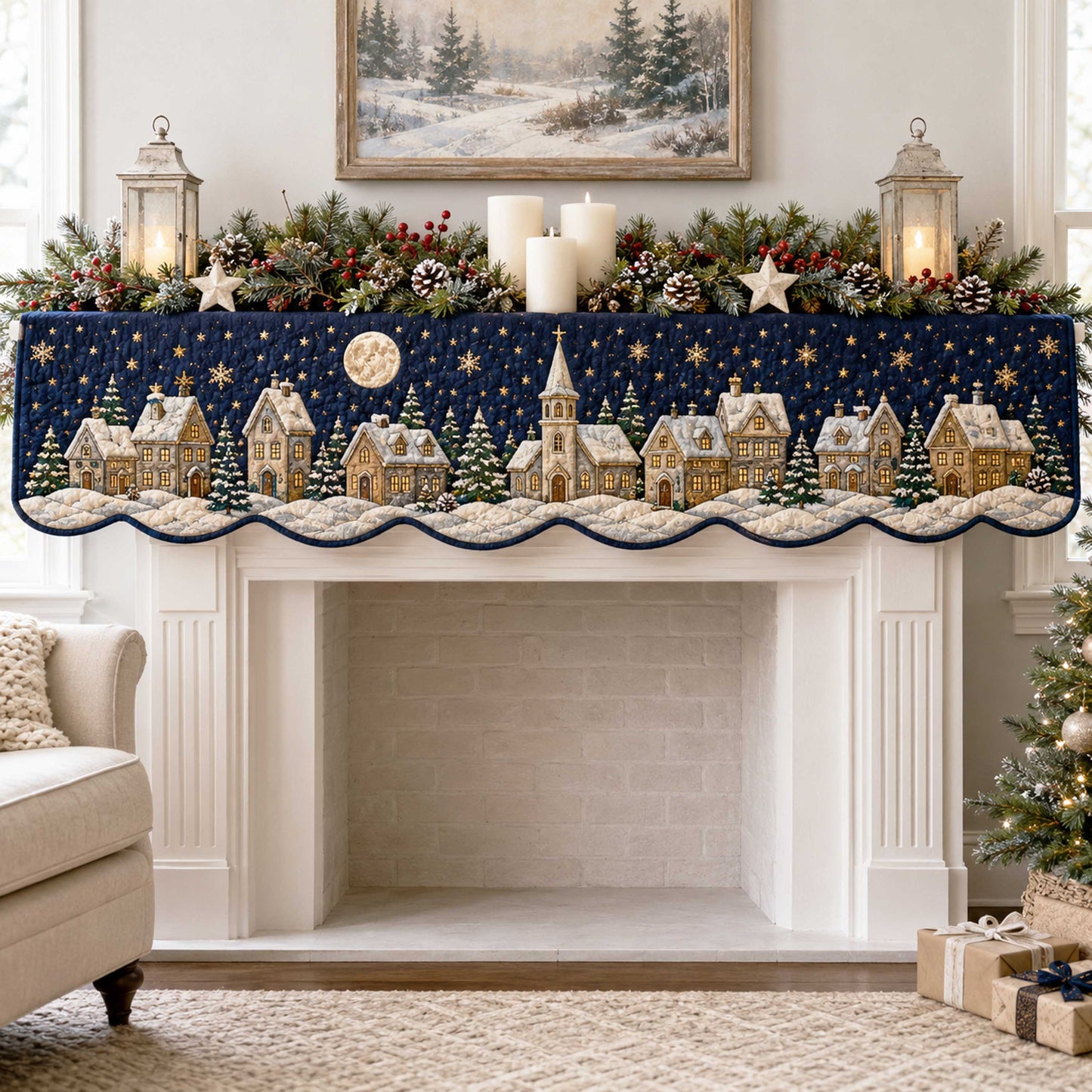 Festive Cheer Quilted Mantle Scarf SN0TD142