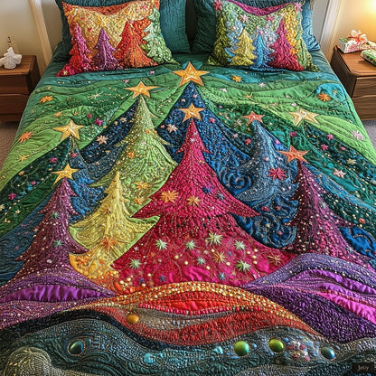Festive Forest 3-Piece Quilted Bedding Set NCU0PT2108