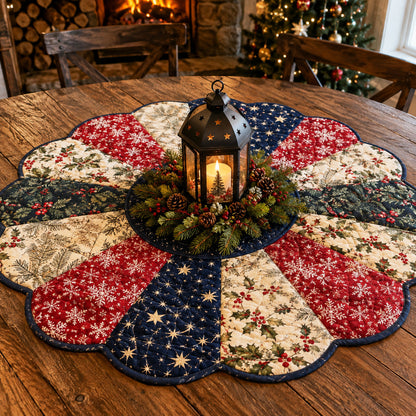 Festive Garden Custom Shape Quilted Table Topper SN0TV101