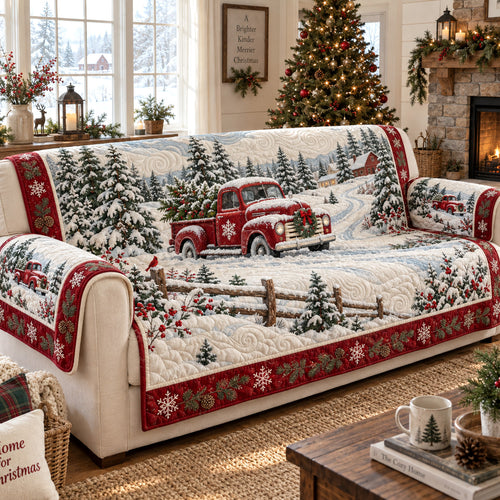 Festive Journey Quilted Sofa Cover SN0TV295