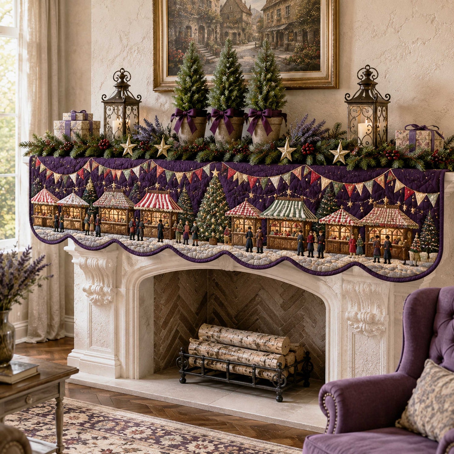 Festive Joy Quilted Mantle Scarf SN0TD143
