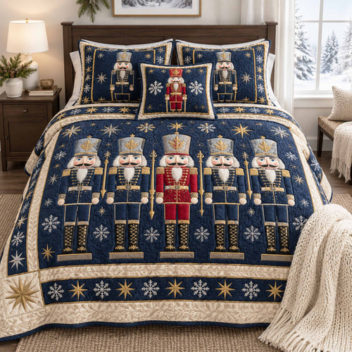 Festive Marcher 3-Piece Quilted Bedding Set SN0TD1144