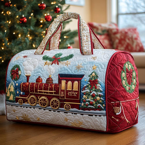 Festive Rails Quilted Duffle Bag NCU0DK9972