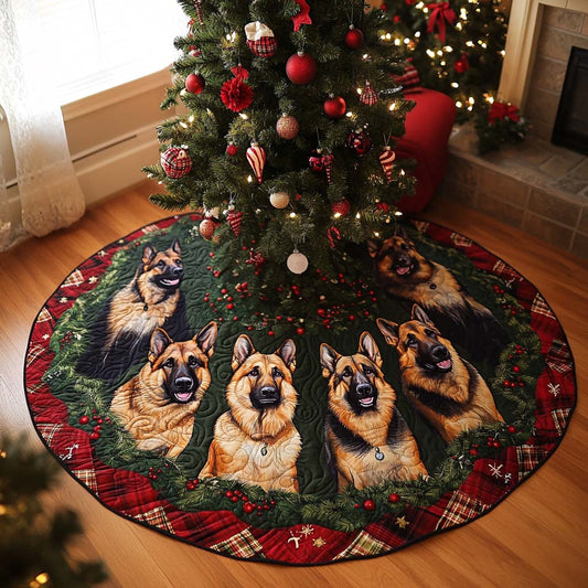Festive Shepherd Quilted Christmas Tree Skirt NCU0DV8036