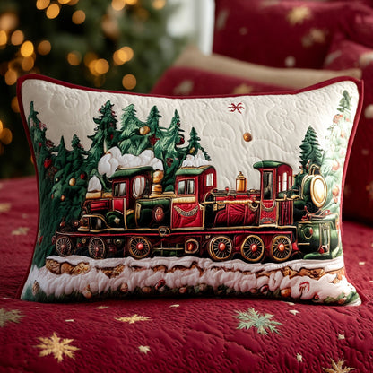 Festive Train Adventure Quilted Bedding Pillow Case NCU0XD208