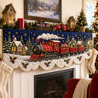 Festive Train Quilted Mantel Scarf SN0TD200