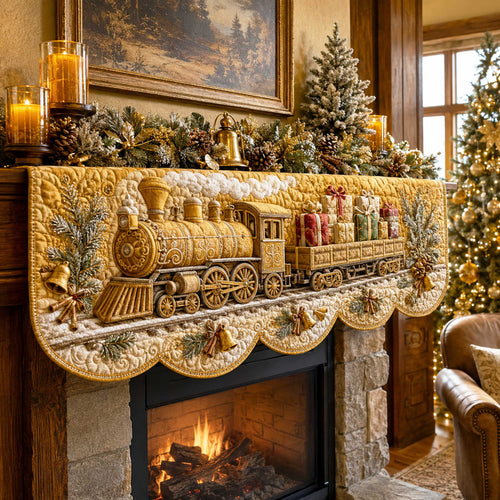 Festive Train Quilted Mantel Scarf SN0TD272