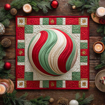 Festive Twirl Quilted Table Topper NCU0NXD239