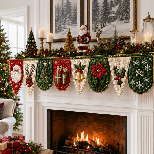 Festive Wishes Quilted Mantel Scarf SN0TD431