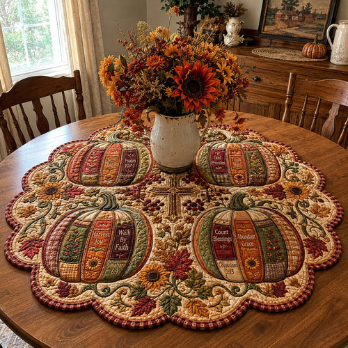 Fields Of Grace Custom Shape Quilted Table Topper SN0PT491