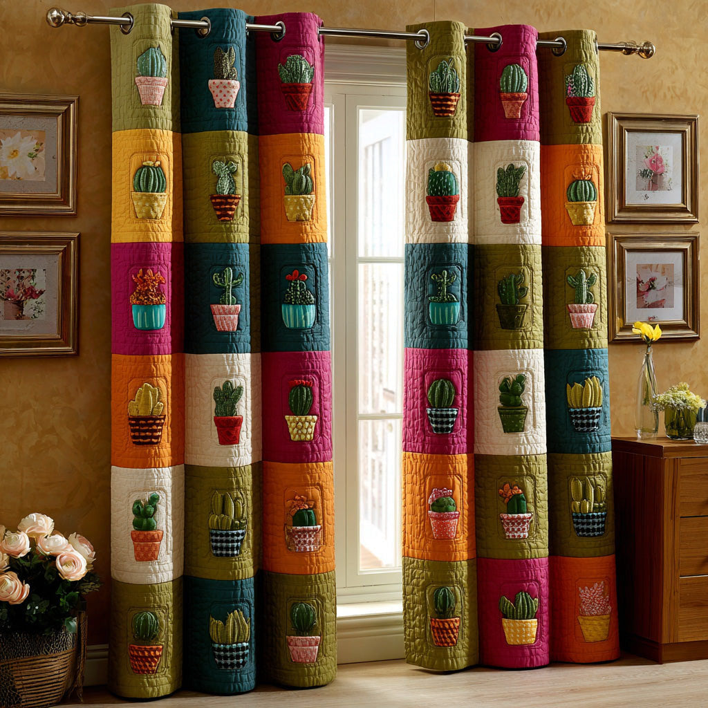 Fiesta Patchwork Quilted Curtains NCU0DH795