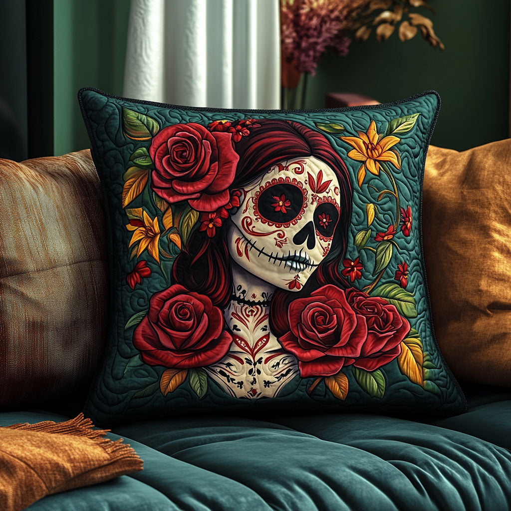 Fiesta Skull Vibes Quilted Pillow Case NCU0TL1864