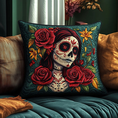 Fiesta Skull Vibes Quilted Pillow Case NCU0TL1864