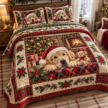 Fireside Golden Slumber Quilted Bedding Set SN0HH0425