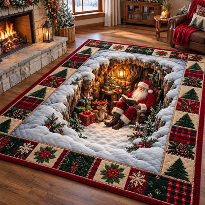 Fireside Reading Santa Area Rug SN0HH1056