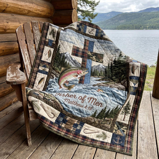 Fish Hunt Blessing Quilted Blanket SN0DV054