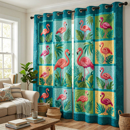 Flamingo Coast Quilted Curtains NCU0ND83