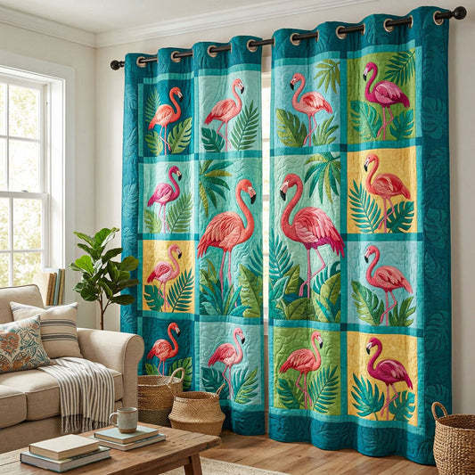 Flamingo Coast Quilted Curtains NCU0ND83