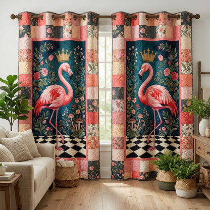 Flamingo Oasis Quilted Curtains NCU0ND82