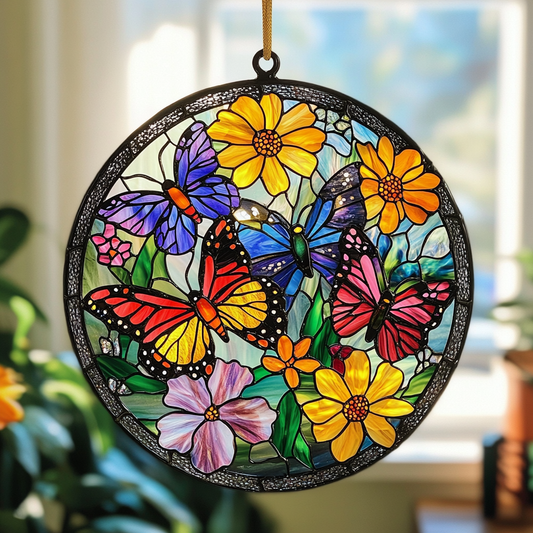 Floral Flutter - Window Hanging Suncatcher NCU0PD067