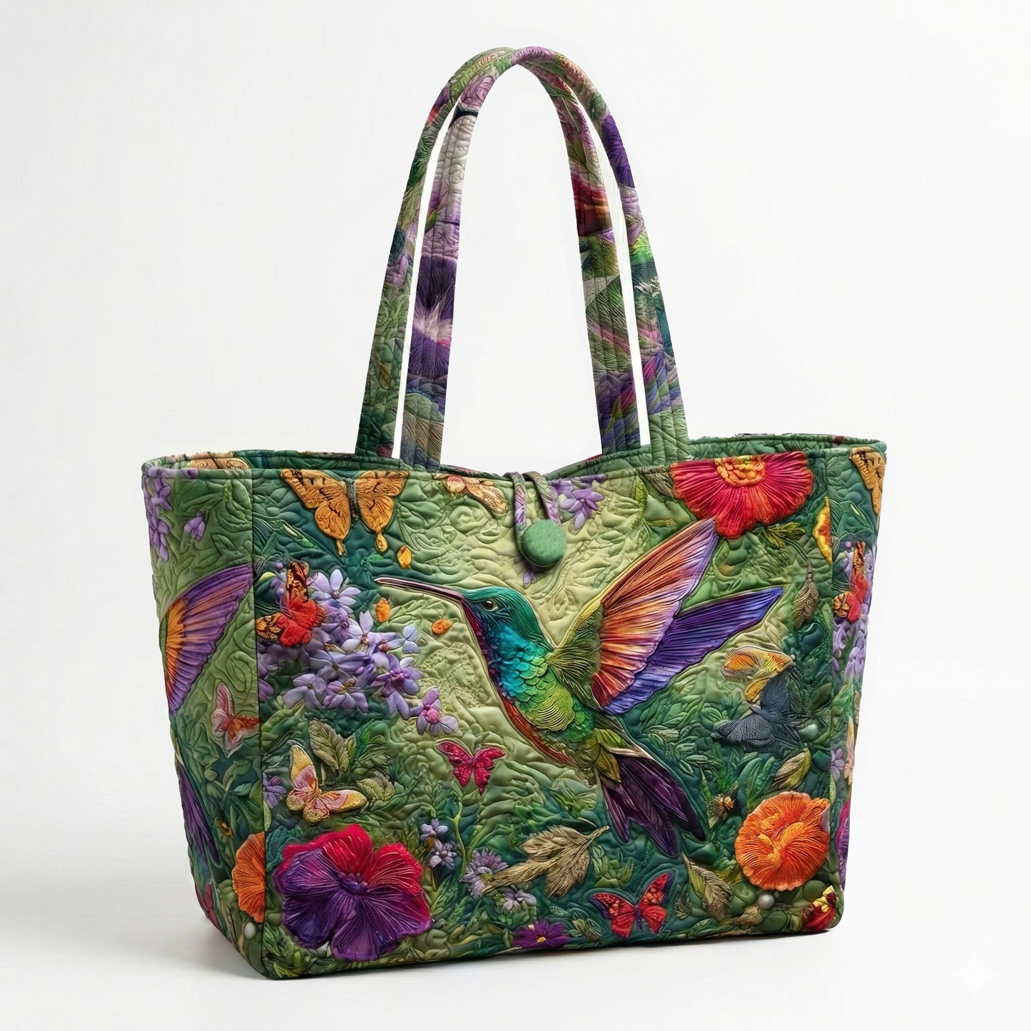 Floral Whisper Quilted Classic Tote Bag SN0NT015