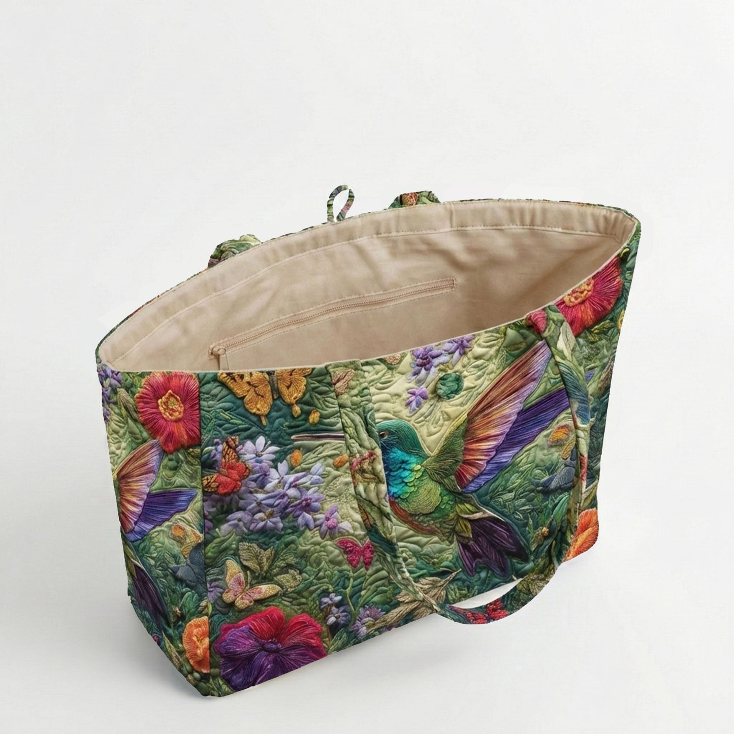 Floral Whisper Quilted Classic Tote Bag SN0NT015