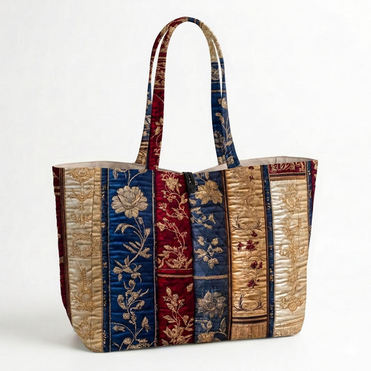 Floral Books Quilted Classic Tote Bag SN0DK047