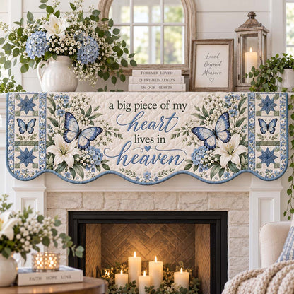 Floral Butterfly Quilted Mantel Scarf SN0HH0597