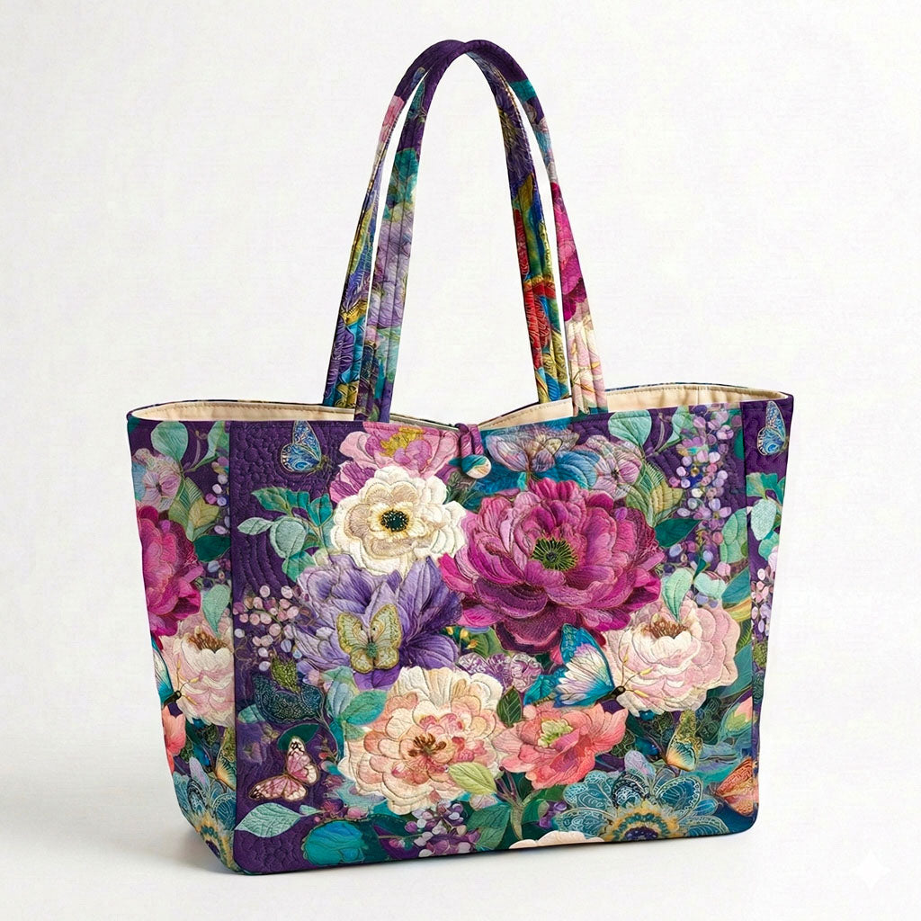 Floral Fantasy Quilted Classic Tote Bag SN0NT025