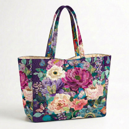 Floral Fantasy Quilted Classic Tote Bag SN0NT025