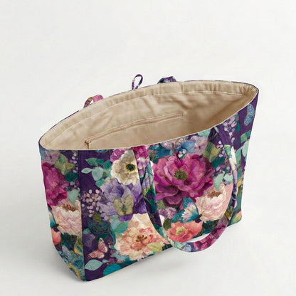 Floral Fantasy Quilted Classic Tote Bag SN0NT025