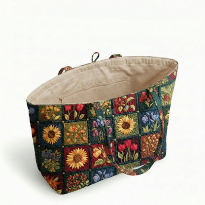 Floral Garden Heirloom Quilted Classic Tote Bag SN0PT013