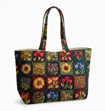 Floral Garden Heirloom Quilted Classic Tote Bag SN0PT013