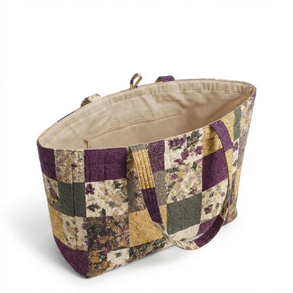 Floral Patchwork Quilted Classic Tote Bag SN0K002