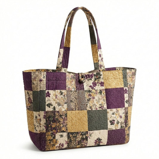 Floral Patchwork Quilted Classic Tote Bag SN0K002