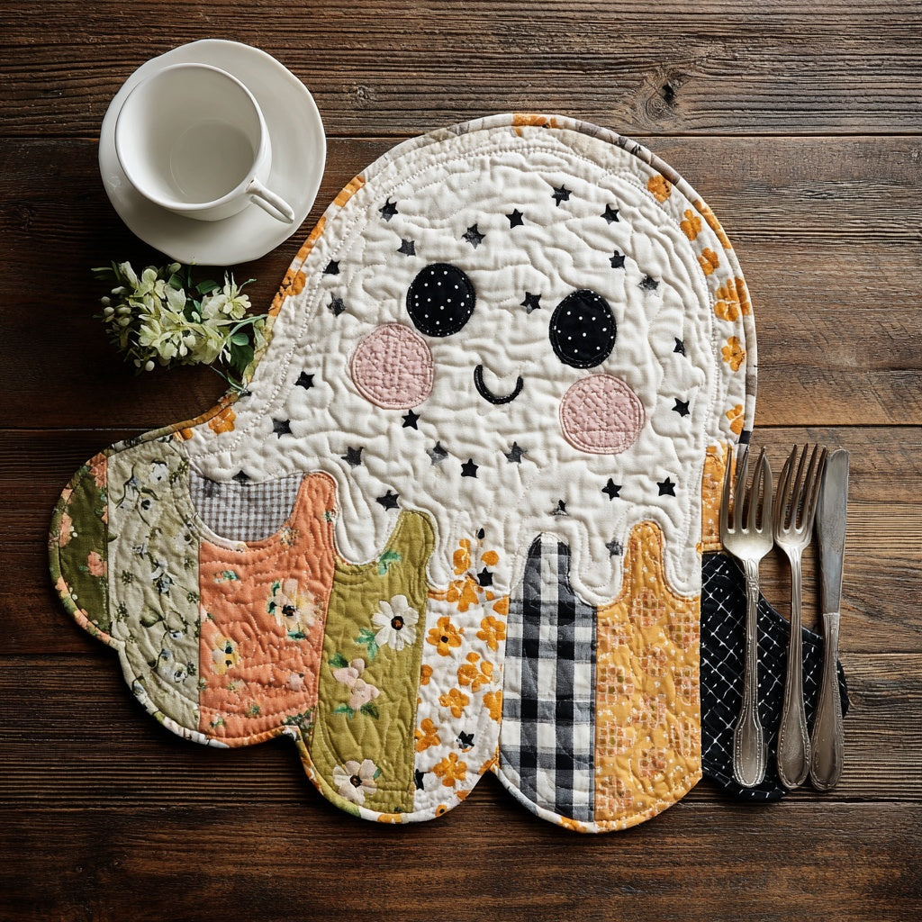Floral Patchwork Spirit Custom Shape Quilted Placemat NCU0LV060