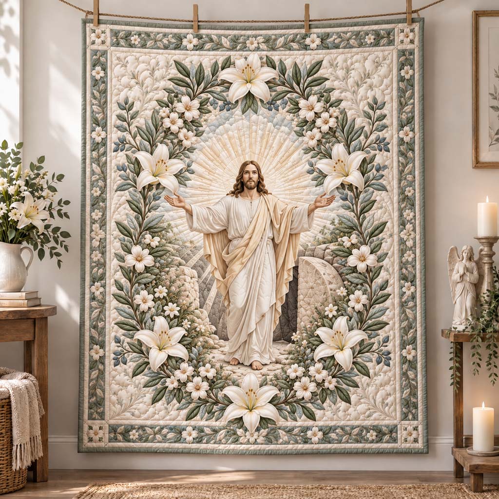 Floral Resurrection Quilted Blanket SN0HH0867