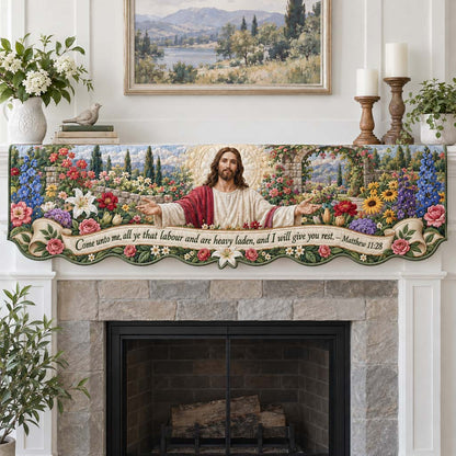 Floral Sanctuary Quilted Mantel Scarf SN0HH0836
