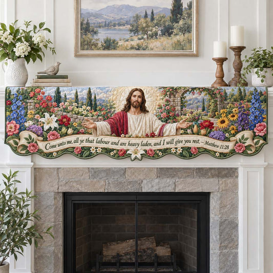 Floral Sanctuary Quilted Mantel Scarf SN0HH0836