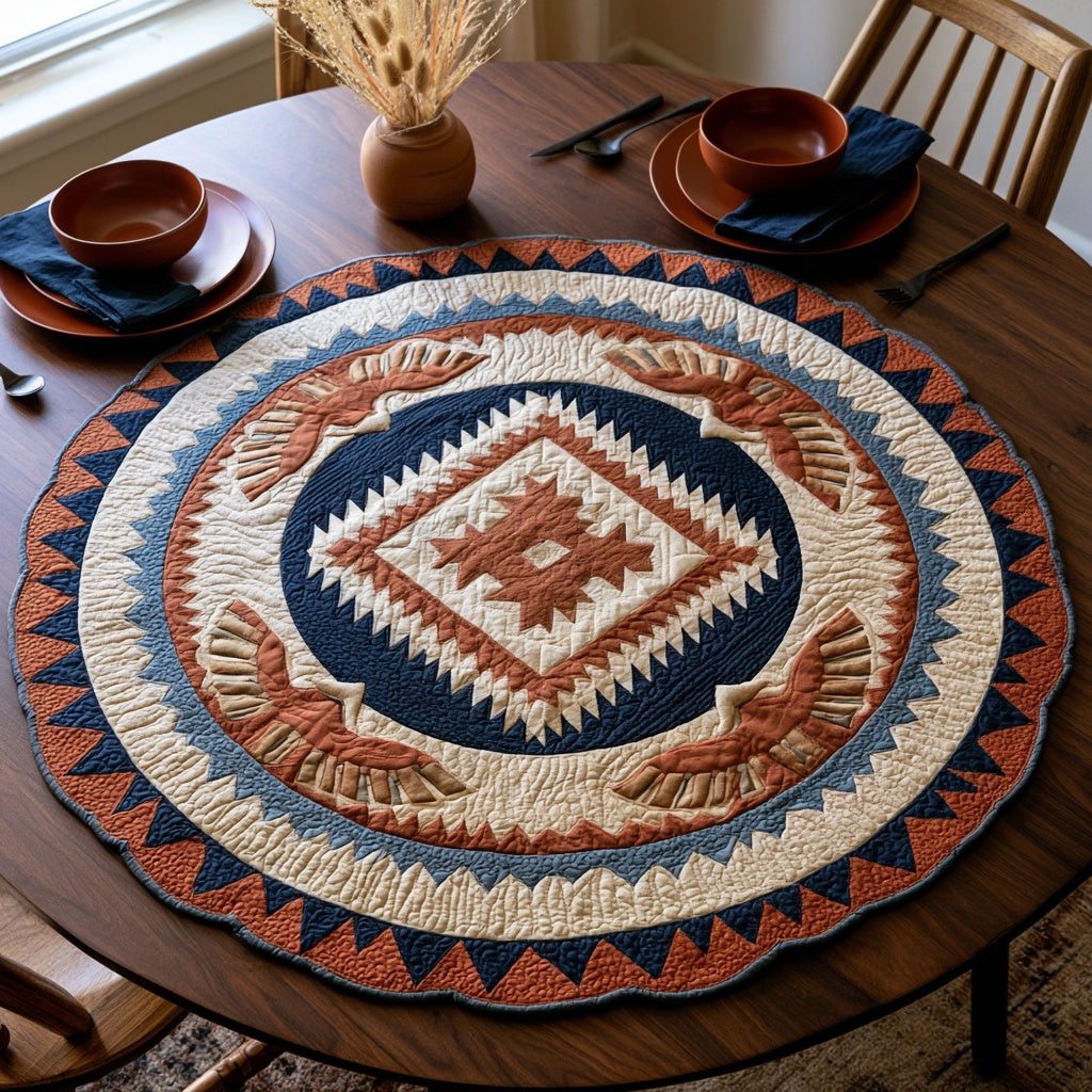 Flying Eagle Custom Shape Quilted Table Topper NCU0LV216