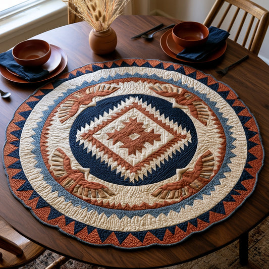 Flying Eagle Custom Shape Quilted Table Topper NCU0LV216