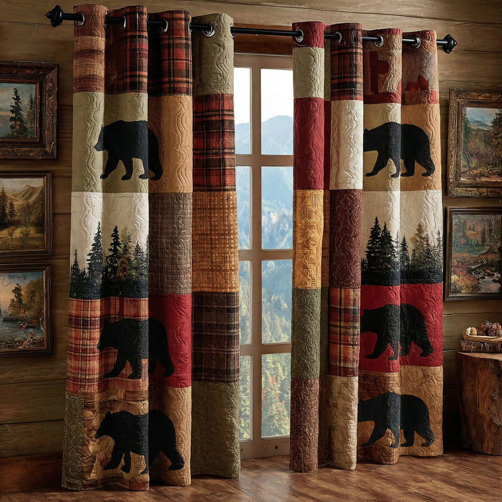 Forest Cabin Quilted Curtains NCU0DH747
