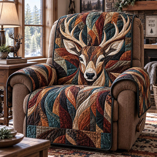 Forest Deer Mosaic Quilted Sofa Cover SN0DV1001
