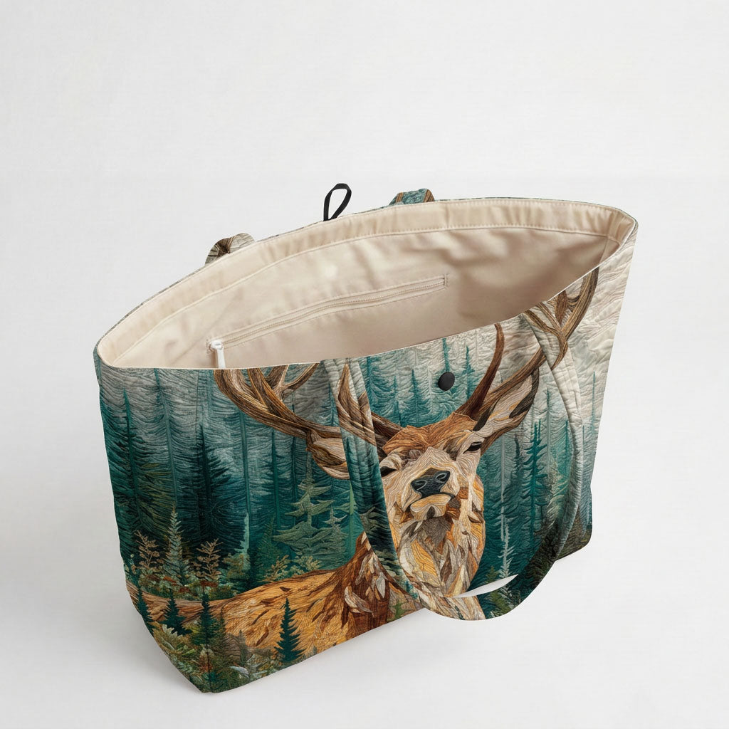 Forest Deer Quilted Classic Tote Bag SN0DK031